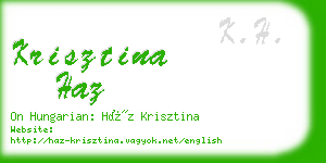 krisztina haz business card